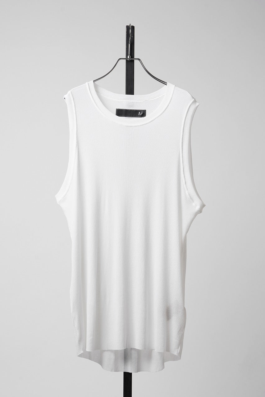 画像をギャラリービューアに読み込む, A.F ARTEFACT RIB LONG TANK TOP (WHITE)