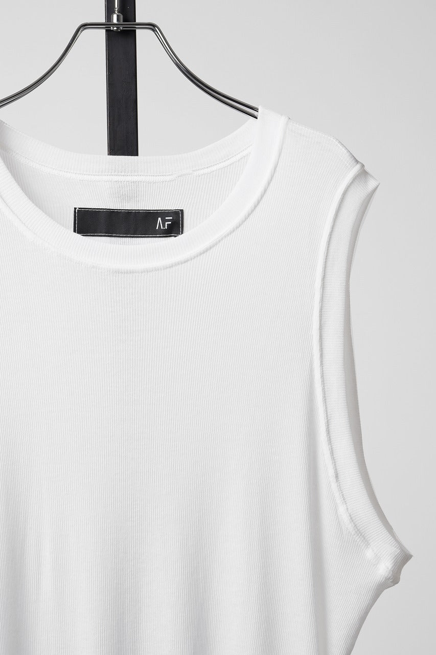 画像をギャラリービューアに読み込む, A.F ARTEFACT RIB LONG TANK TOP (WHITE)