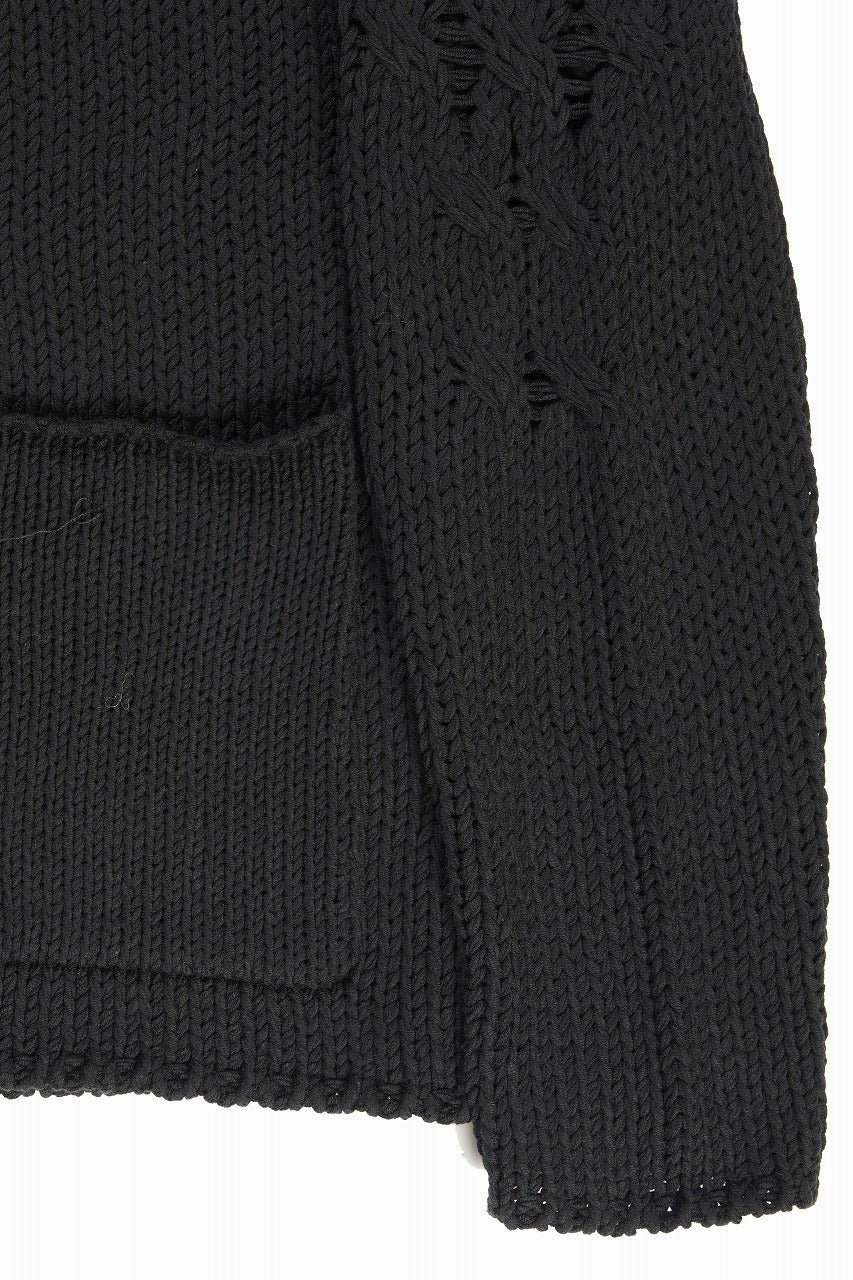 Professor.E KNIT CARDIGAN (BLACK)