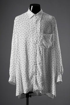 画像をギャラリービューアに読み込む, Y's for men POLKA DOT PATTERN FLUID OVERSHIRT / CUPRA &amp; RAYON (WHITE)
