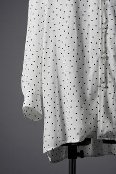 画像をギャラリービューアに読み込む, Y's for men POLKA DOT PATTERN FLUID OVERSHIRT / CUPRA &amp; RAYON (WHITE)