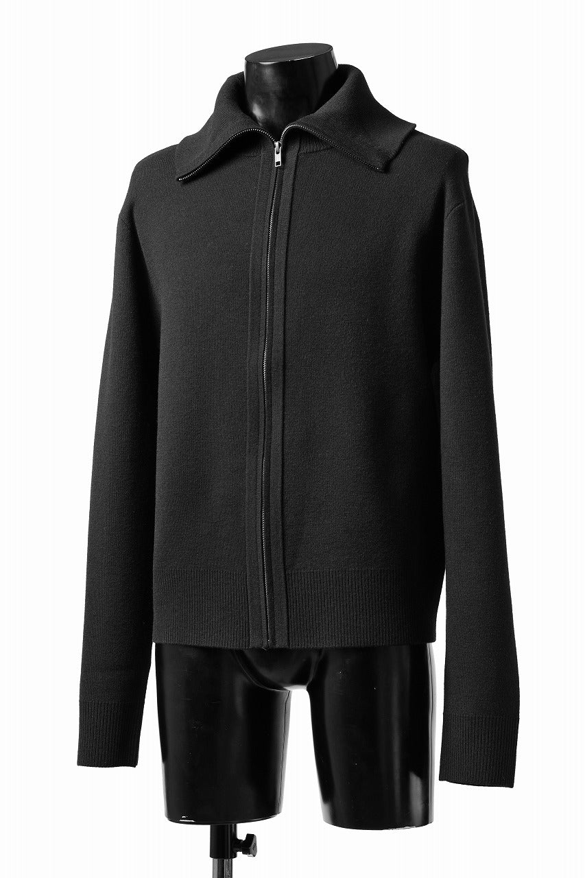 画像をギャラリービューアに読み込む, entire studios KNIT ZIP UP JACKET (BLACK)