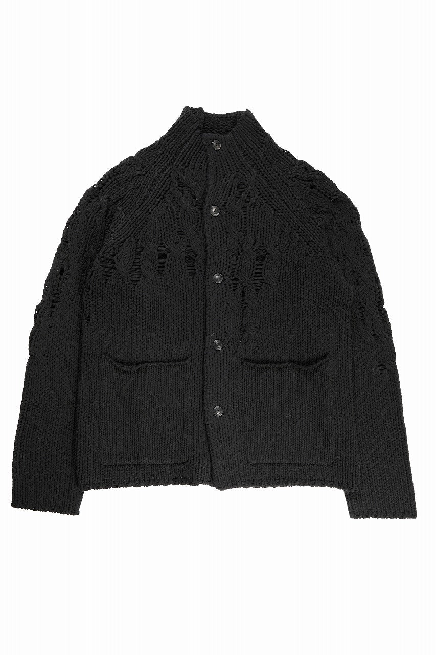 Professor.E KNIT CARDIGAN (BLACK)