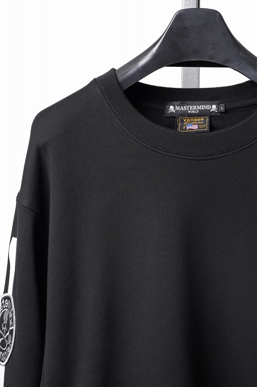 Load image into Gallery viewer, MASTERMIND WORLD x VANSON CREWNECK SWEATSHIRT REGULAR-FIT (BLACK)