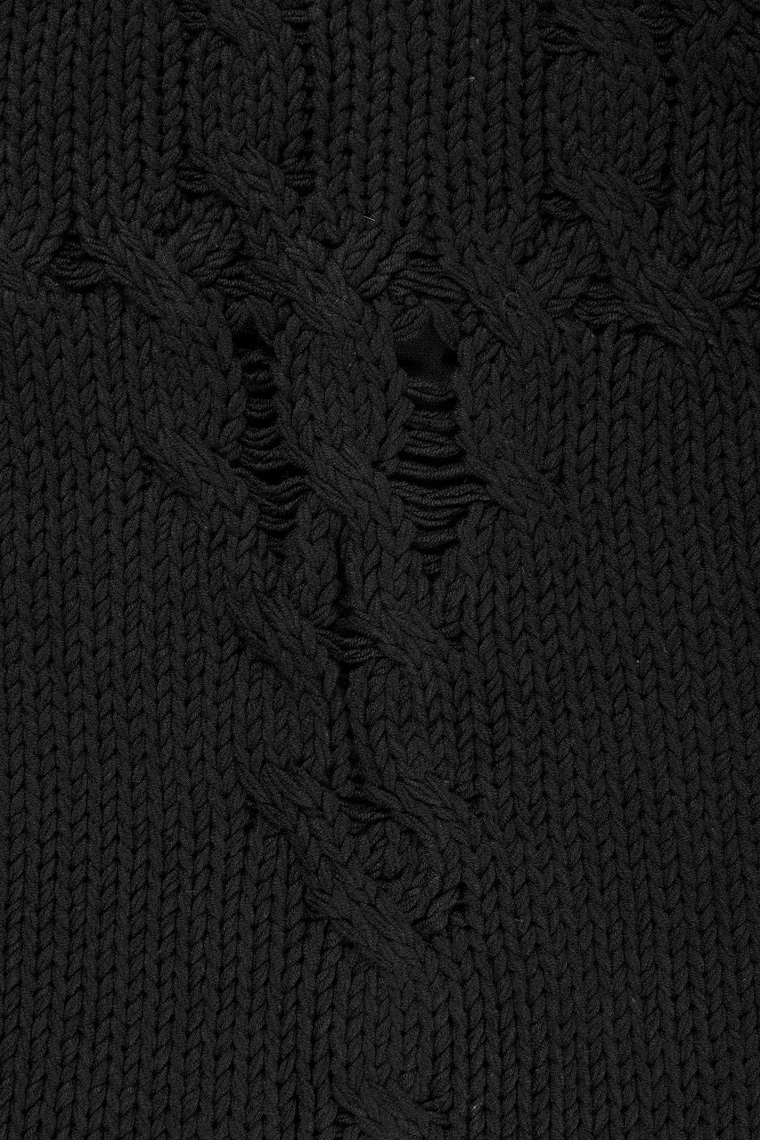 Professor.E KNIT CARDIGAN (BLACK)