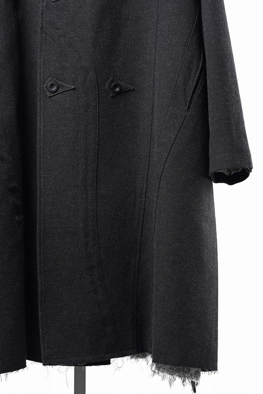 Load image into Gallery viewer, Professor.E TAILORED DB TRENCH COAT (BLACK)