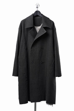 Load image into Gallery viewer, Professor.E TAILORED DB TRENCH COAT (BLACK)