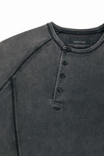 画像をギャラリービューアに読み込む, Professor.E FADED HENLEY L/S TEE (BLACK)