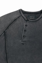 画像をギャラリービューアに読み込む, Professor.E FADED HENLEY L/S TEE (BLACK)