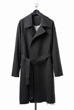 Load image into Gallery viewer, Professor.E TAILORED DB TRENCH COAT (BLACK)