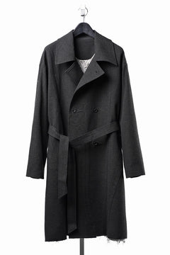 Load image into Gallery viewer, Professor.E TAILORED DB TRENCH COAT (BLACK)