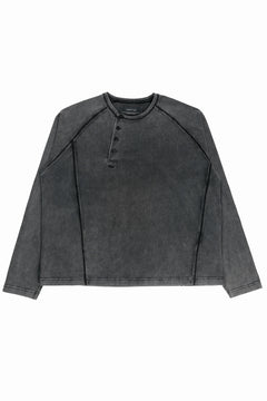 画像をギャラリービューアに読み込む, Professor.E FADED HENLEY L/S TEE (BLACK)