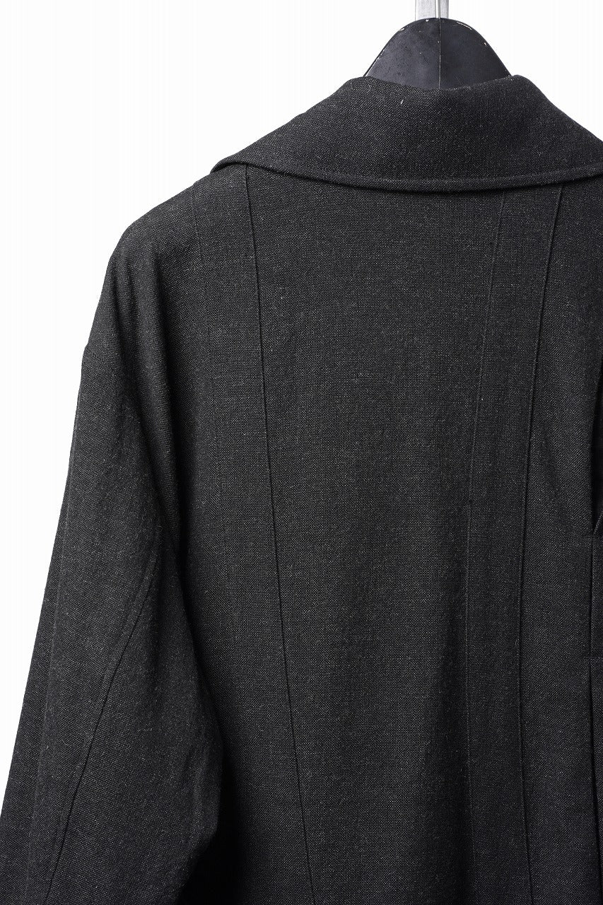 Load image into Gallery viewer, Professor.E TAILORED DB TRENCH COAT (BLACK)