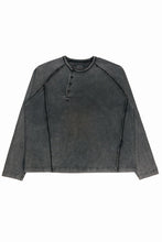 画像をギャラリービューアに読み込む, Professor.E FADED HENLEY L/S TEE (BLACK)