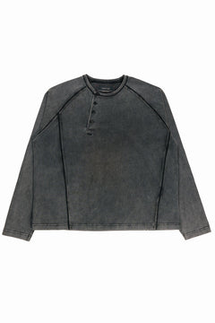 画像をギャラリービューアに読み込む, Professor.E FADED HENLEY L/S TEE (BLACK)