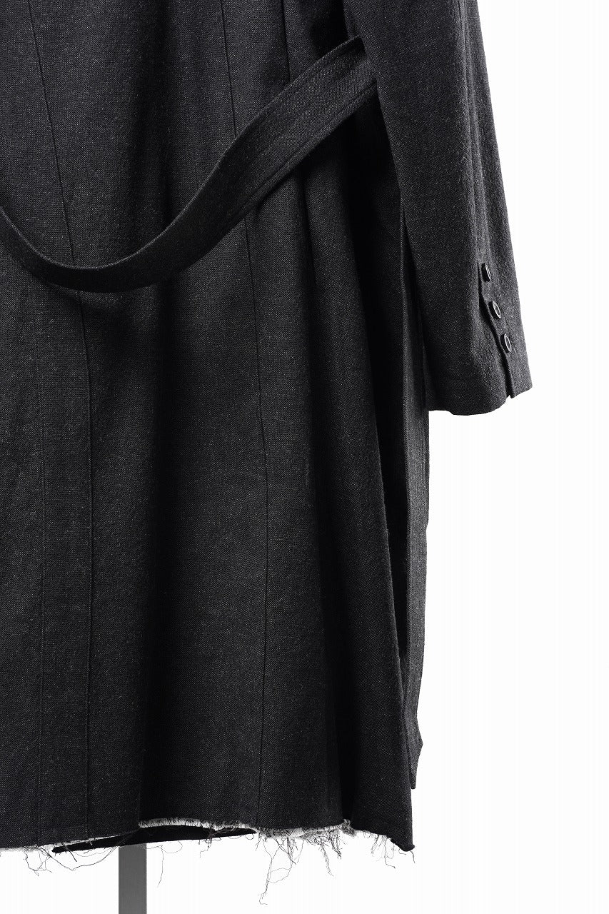 Load image into Gallery viewer, Professor.E TAILORED DB TRENCH COAT (BLACK)