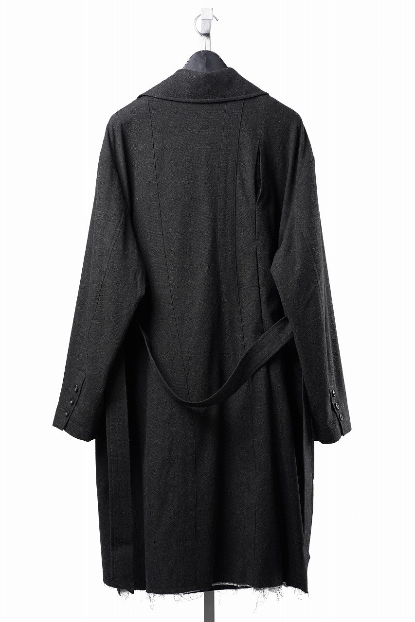Load image into Gallery viewer, Professor.E TAILORED DB TRENCH COAT (BLACK)