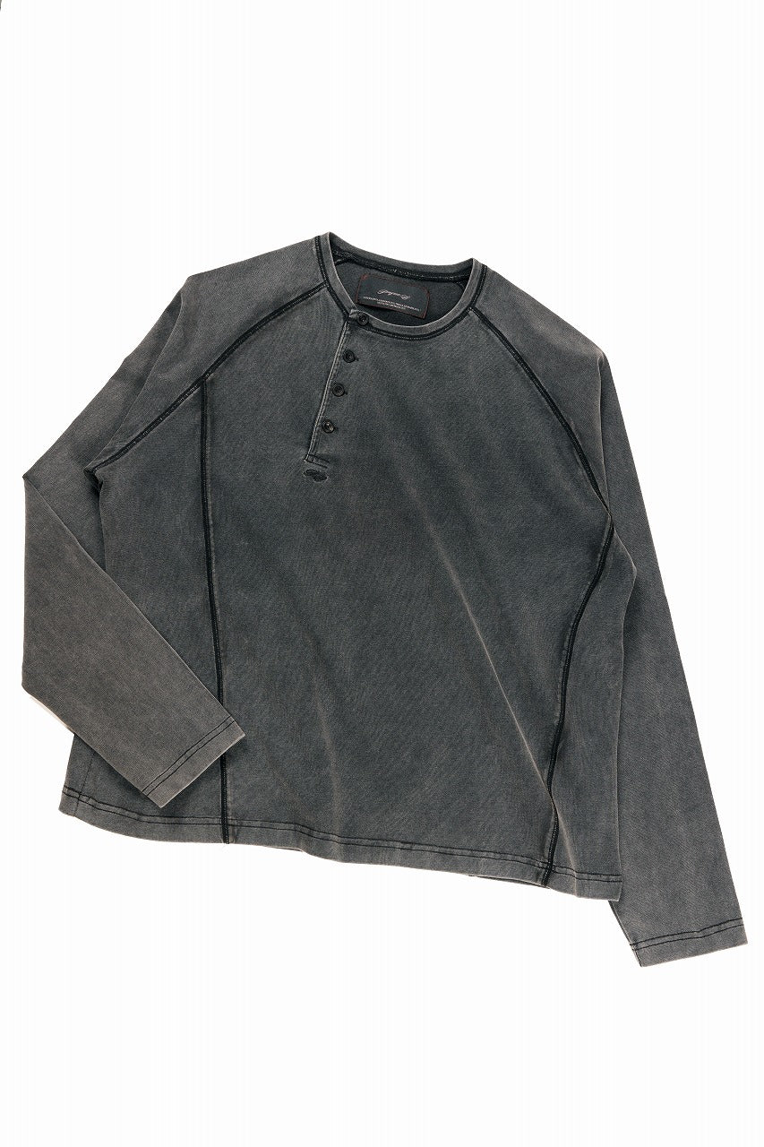 画像をギャラリービューアに読み込む, Professor.E FADED HENLEY L/S TEE (BLACK)
