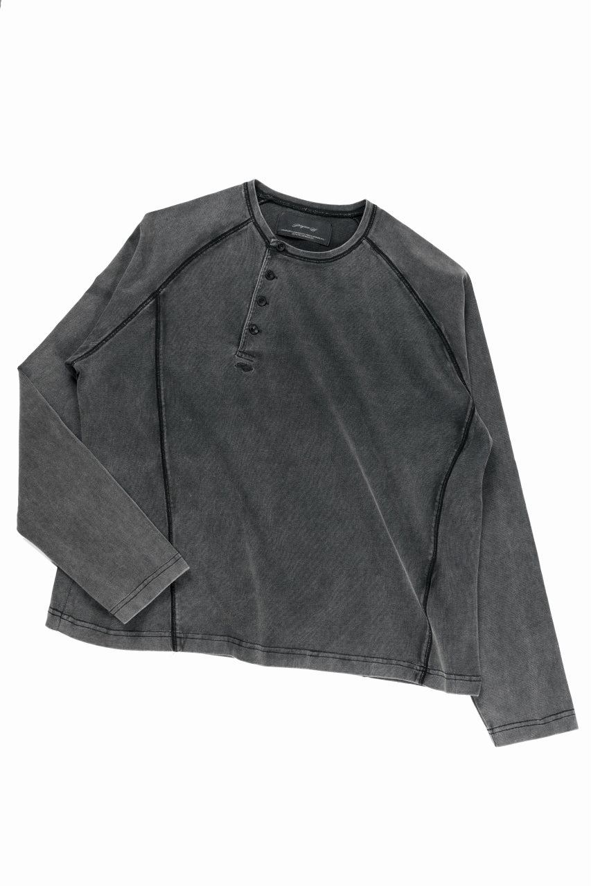 画像をギャラリービューアに読み込む, Professor.E FADED HENLEY L/S TEE (BLACK)