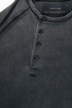 画像をギャラリービューアに読み込む, Professor.E FADED HENLEY L/S TEE (BLACK)