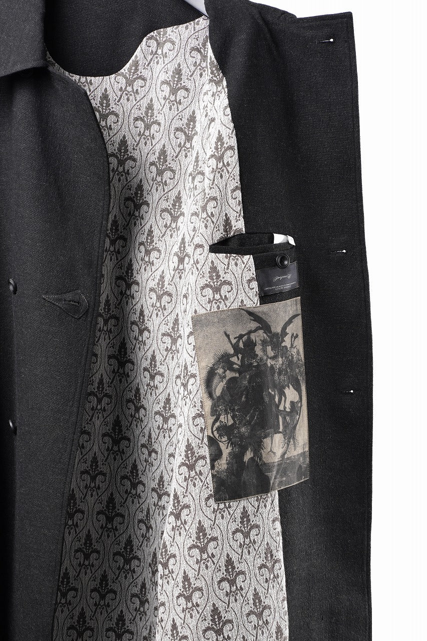 Load image into Gallery viewer, Professor.E TAILORED DB TRENCH COAT (BLACK)