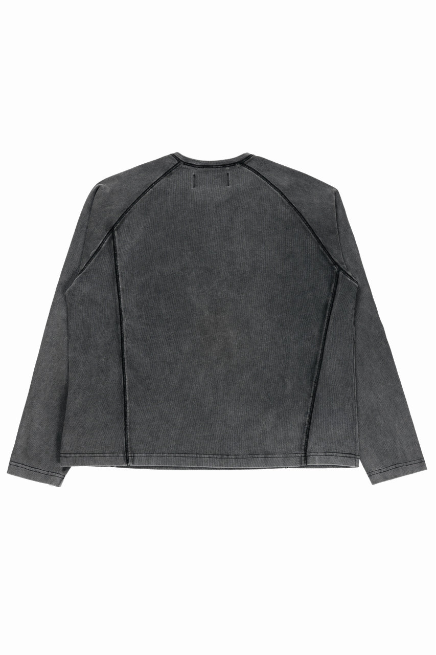 画像をギャラリービューアに読み込む, Professor.E FADED HENLEY L/S TEE (BLACK)