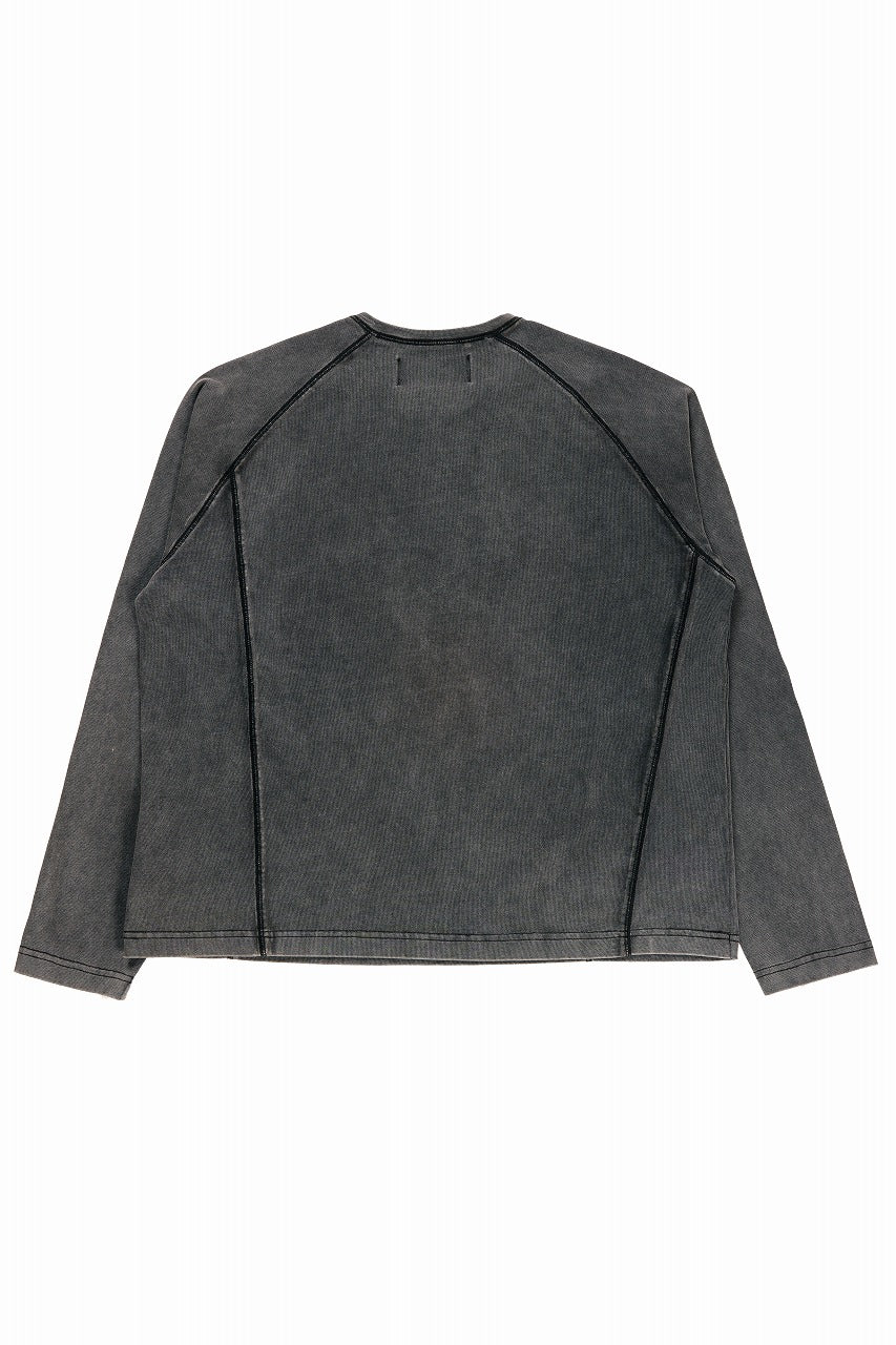 画像をギャラリービューアに読み込む, Professor.E FADED HENLEY L/S TEE (BLACK)