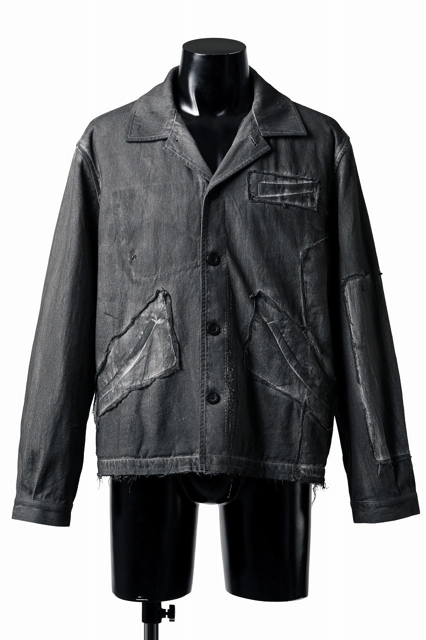 Load image into Gallery viewer, Professor.E AGED WORK JACKET (COLD DYED GREY)