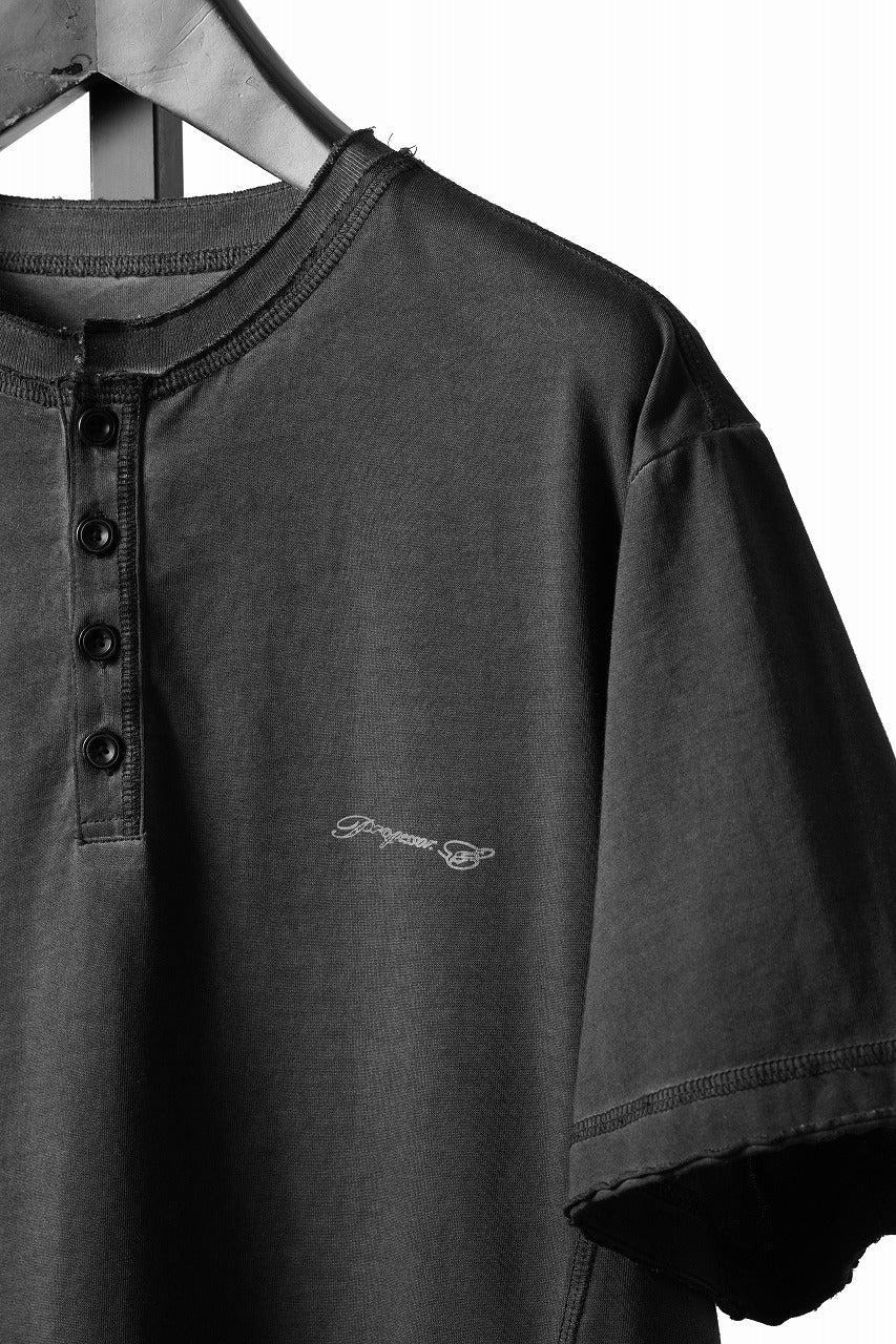 画像をギャラリービューアに読み込む, Professor.E HENLEY S/S TEE (COLD DYED GREY)
