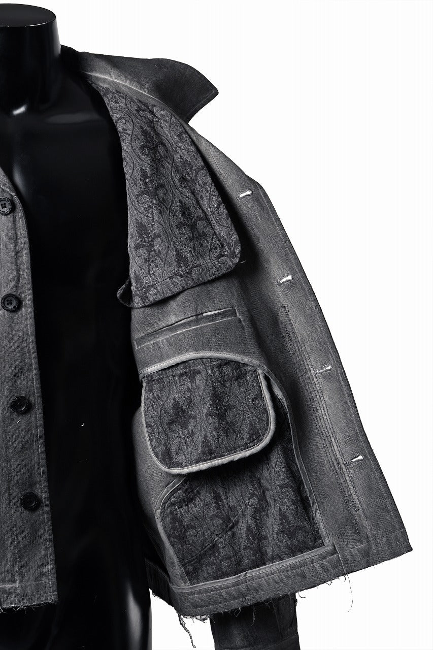 Load image into Gallery viewer, Professor.E AGED WORK JACKET (COLD DYED GREY)