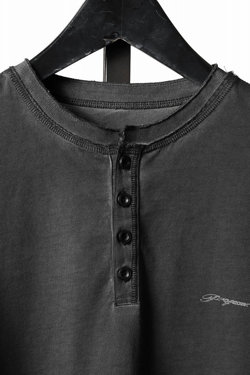 画像をギャラリービューアに読み込む, Professor.E HENLEY S/S TEE (COLD DYED GREY)