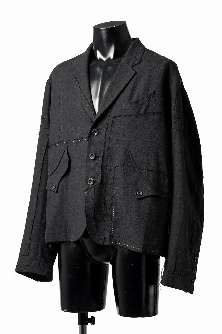Professor.E PATCHWORK BLAZER (BLACK)の商品ページ | プロフェッサー