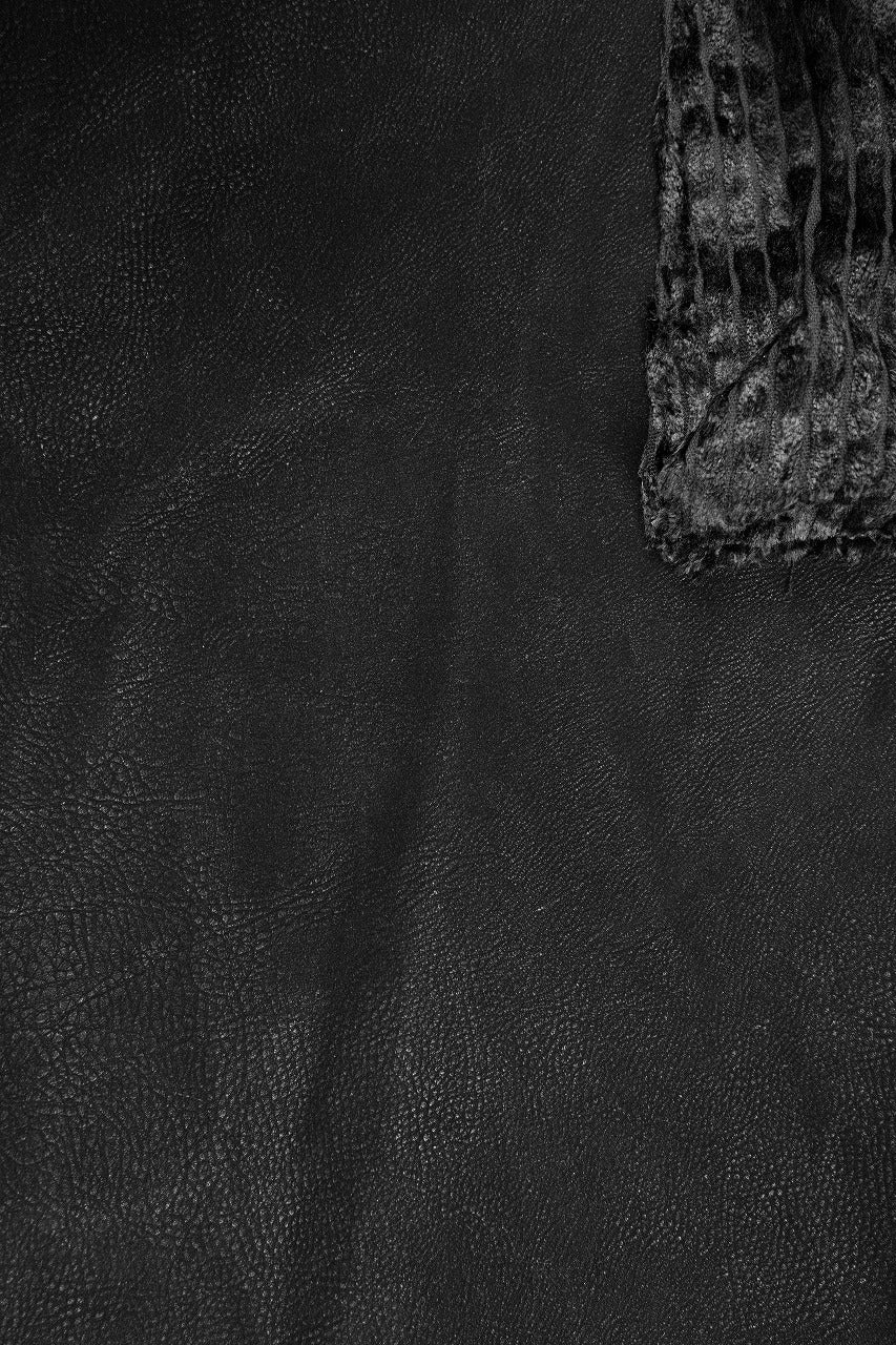 画像をギャラリービューアに読み込む, A.F ARTEFACT CARGO WIDE PANTS / SYNTHETIC LEATHER + VELOUR (BLACK)
