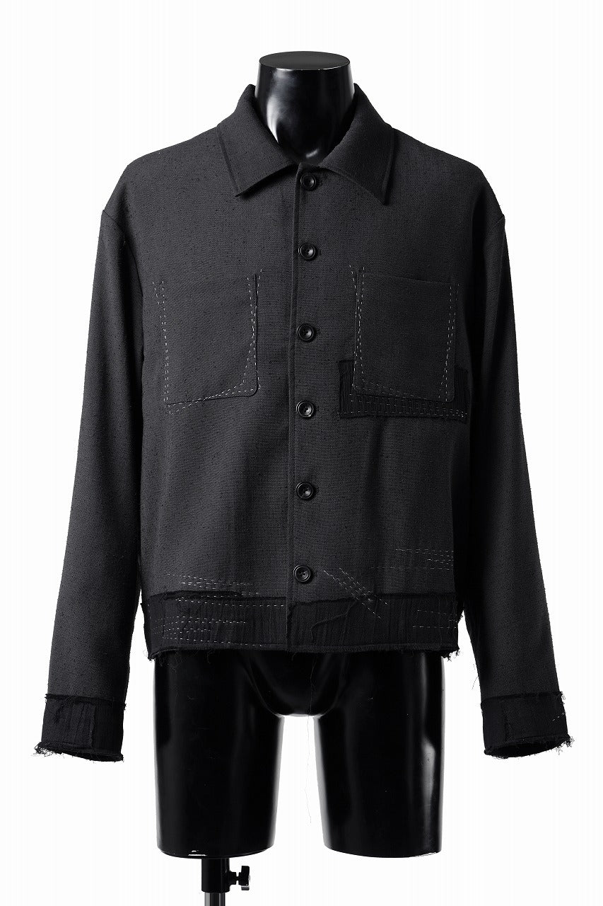 Load image into Gallery viewer, Professor.E STITCH WORK JACKET (BLACK)