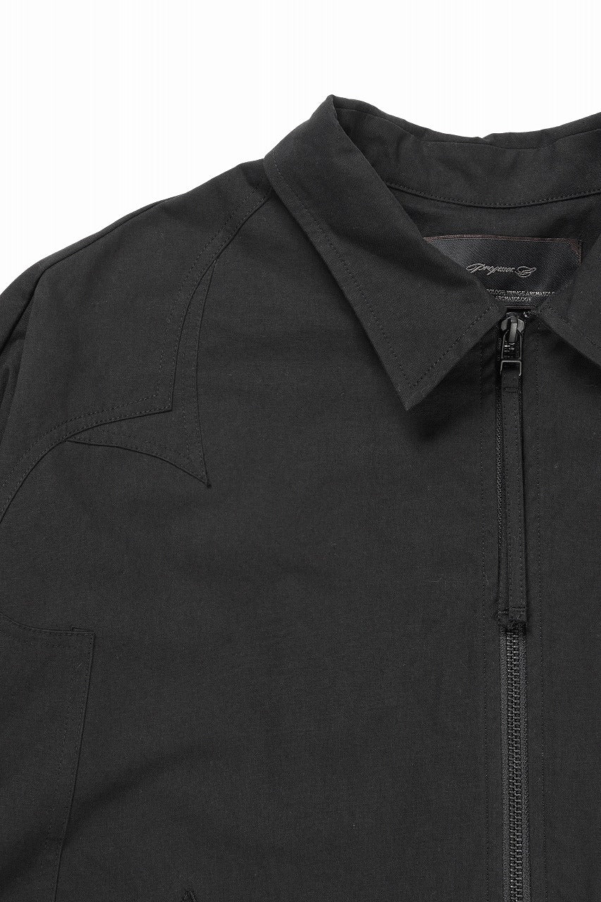 Professor.E DRAWSTRING COACH JACKET (BLACK)