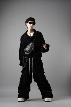 画像をギャラリービューアに読み込む, A.F ARTEFACT BIG POCKET SHORT BLOUSON / WASHER VELOR (BLACK)