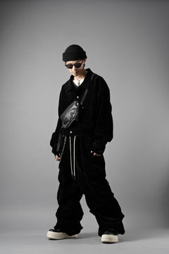 画像をギャラリービューアに読み込む, A.F ARTEFACT BIG POCKET SHORT BLOUSON / WASHER VELOR (BLACK)