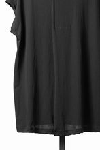 画像をギャラリービューアに読み込む, KLASICA "LUNG v.7" FLAP BACK SLEEVE LESS / HIGH TWISTED COTTON DRY JERSEY (BLACK)