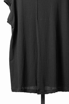 画像をギャラリービューアに読み込む, KLASICA "LUNG v.7" FLAP BACK SLEEVE LESS / HIGH TWISTED COTTON DRY JERSEY (BLACK)