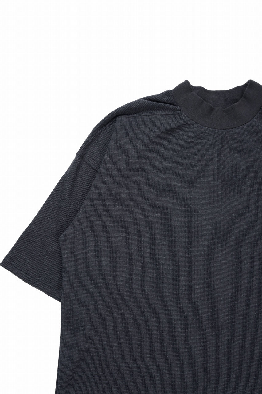 Load image into Gallery viewer, A.F ARTEFACT JUMBO T-SHIRT  / WAFFLE KNIT JERSEY (CHARCOAL)