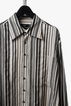 Load image into Gallery viewer, kujaku striped oversized shirt / S-258 (stripe)