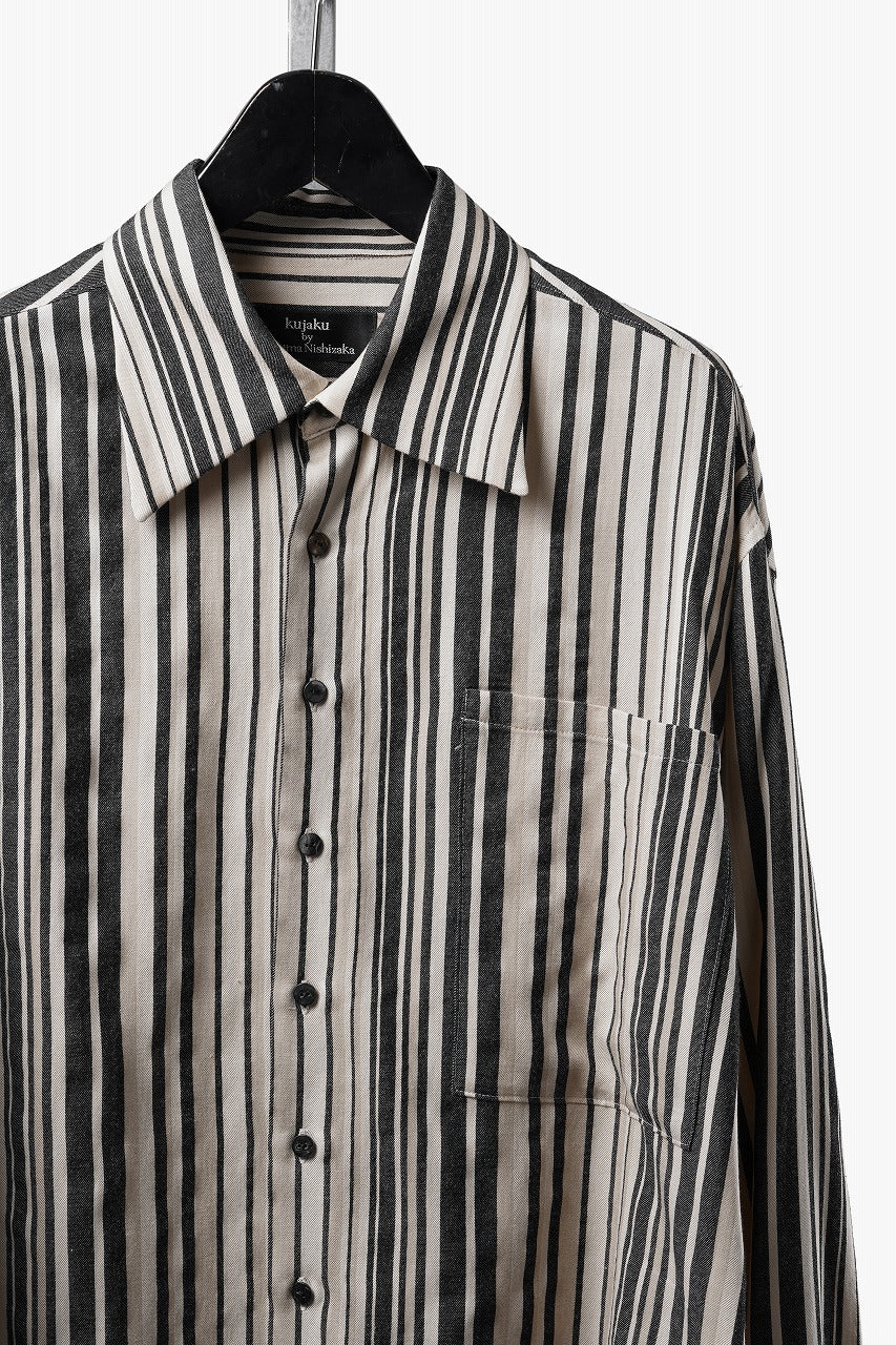 Load image into Gallery viewer, kujaku striped oversized shirt / S-258 (stripe)