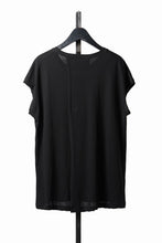 画像をギャラリービューアに読み込む, KLASICA "LUNG v.7" FLAP BACK SLEEVE LESS / HIGH TWISTED COTTON DRY JERSEY (BLACK)