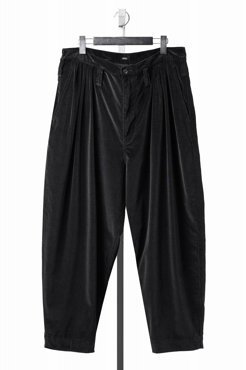 画像をギャラリービューアに読み込む, PORTER CLASSIC VELVETEEN BEBOP PANTS (BLACK)