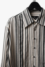 Load image into Gallery viewer, kujaku striped oversized shirt / S-258 (stripe)