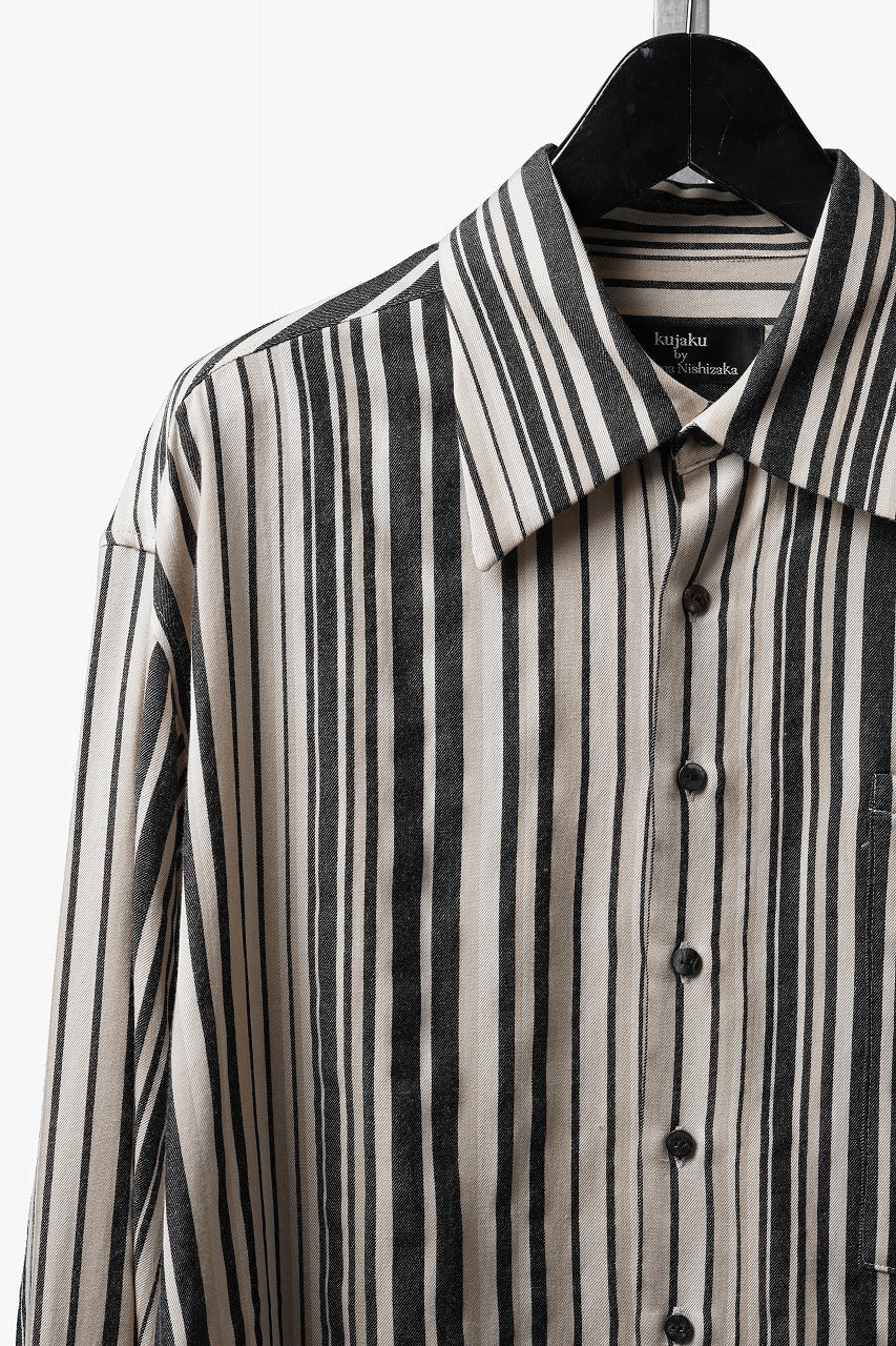 Load image into Gallery viewer, kujaku striped oversized shirt / S-258 (stripe)