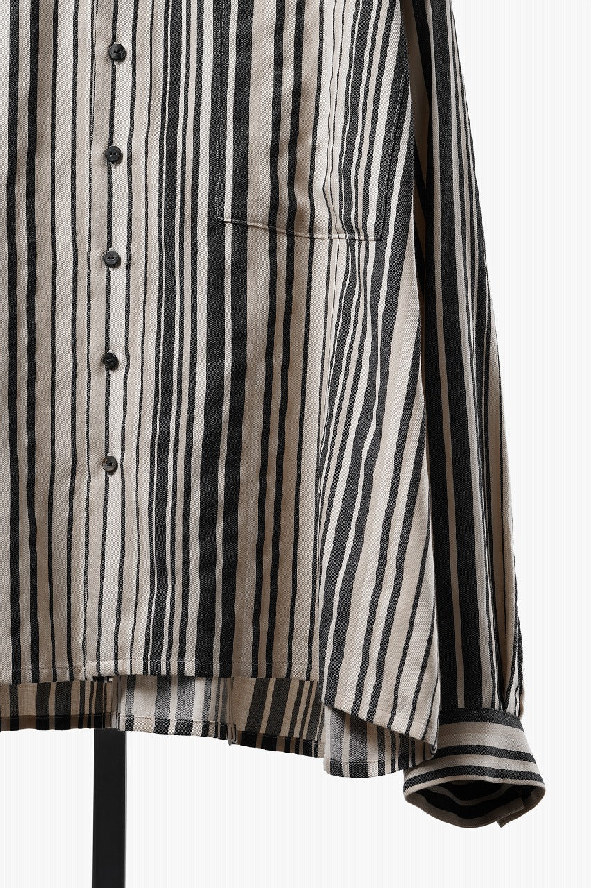 Load image into Gallery viewer, kujaku striped oversized shirt / S-258 (stripe)