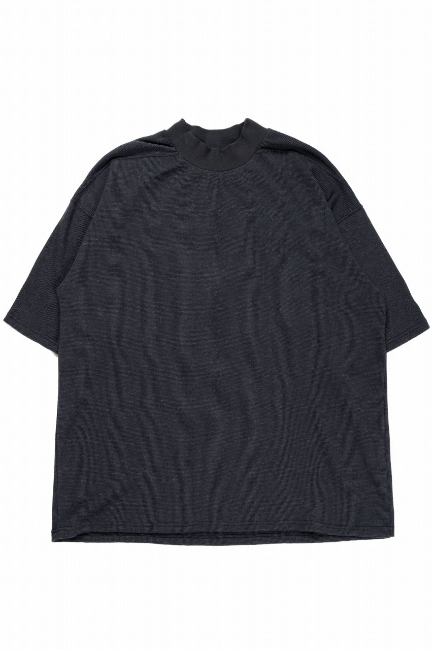 A.F ARTEFACT JUMBO T-SHIRT  / WAFFLE KNIT JERSEY (CHARCOAL)