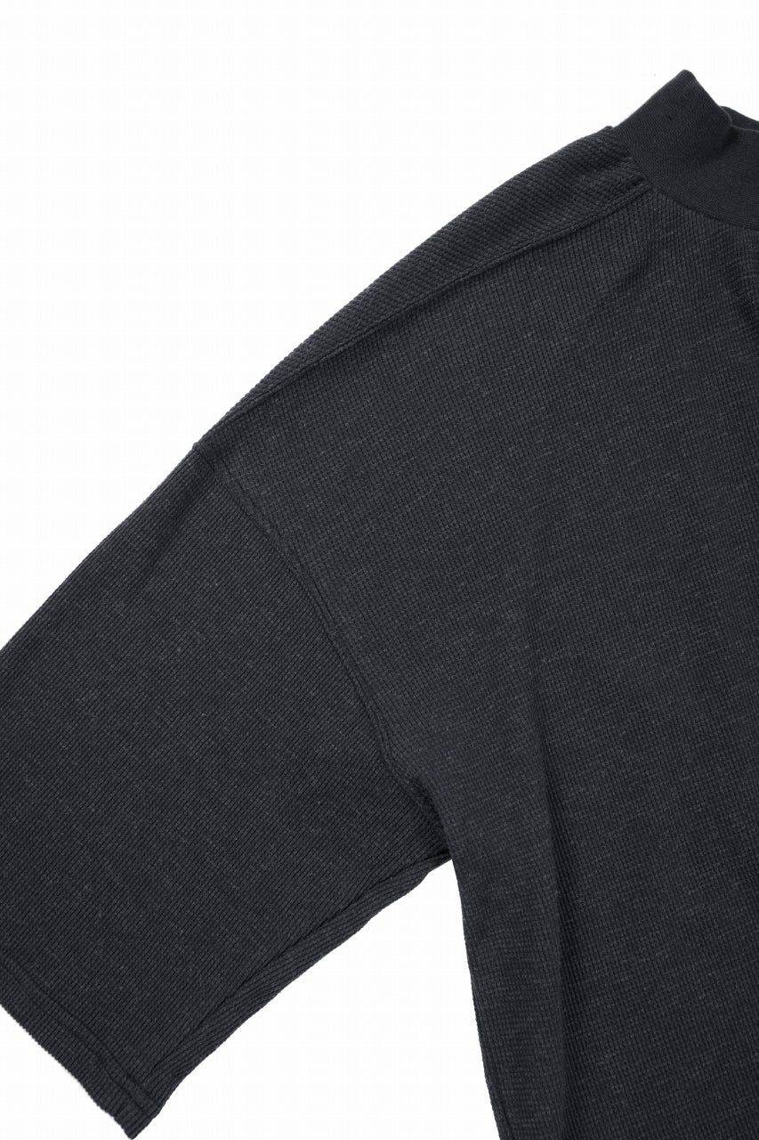 Load image into Gallery viewer, A.F ARTEFACT JUMBO T-SHIRT  / WAFFLE KNIT JERSEY (CHARCOAL)