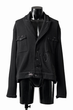 Load image into Gallery viewer, Professor.E DESTROYED KNIT WORK JACKET (BLACK)